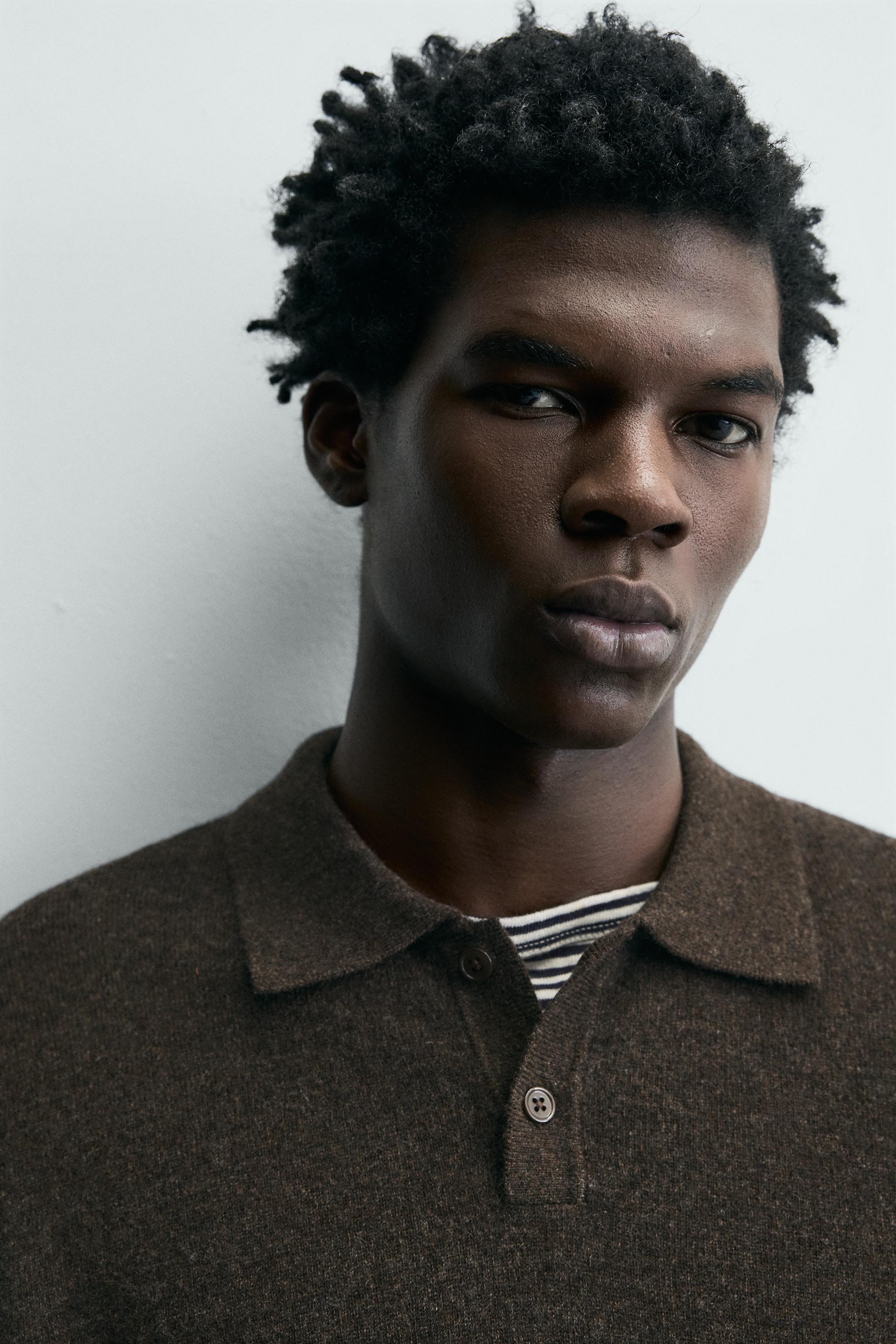 REGULAR FIT WOOL BLEND KNIT POLO SHIRT